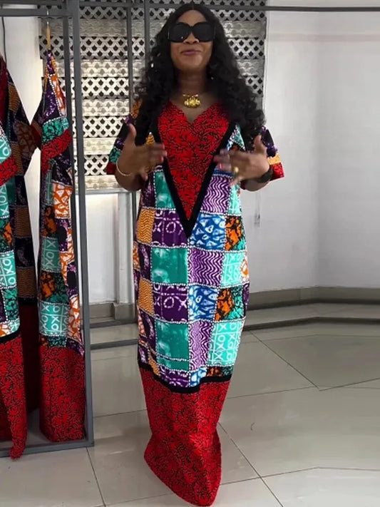 Maxy African Dresses for Women Traditional Africa Clothing Dashiki Ankara Outfits Gown Long Dress 2024