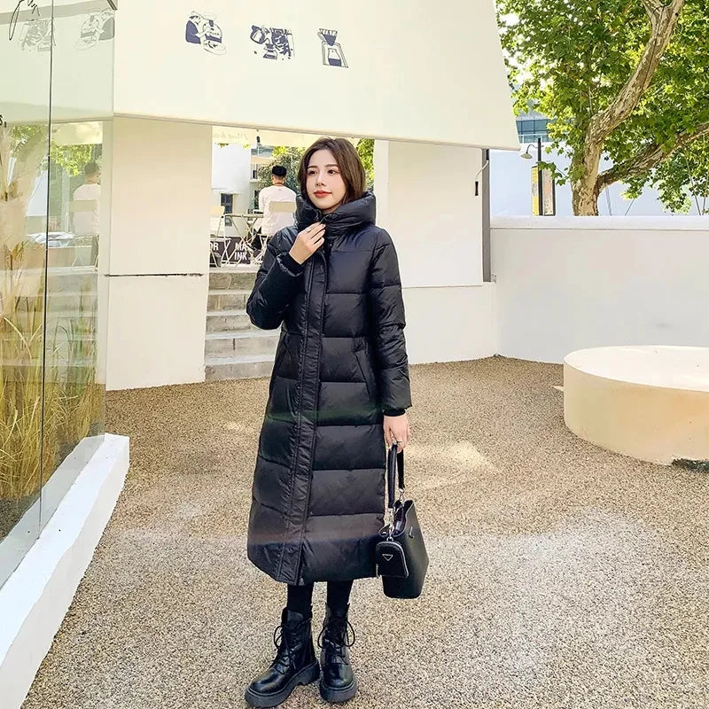 New Gracy Winter Women Jacket Warm Parkas Female Thicken Coat Cotton Padded Parka Long Hooded Outwear Loose Women Snow Jacket 4XL