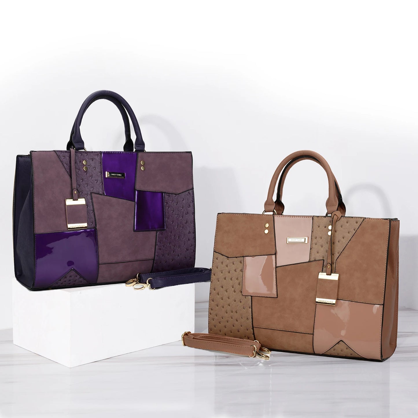 Maxy Large Ladies Handbags Single-shoulder Crossbody Handheld Triple-use Satchel Portable Leisure Bag