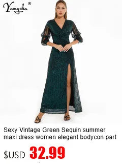 Sexy see through maxi sequin summer dress women elegant luxury mesh birthday party dress long sleeve evening dresses vestidos