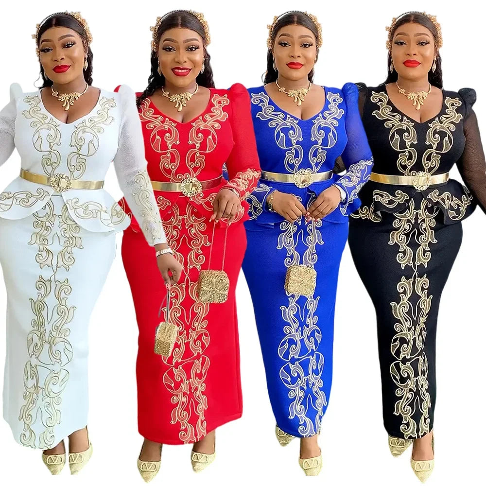 Gracy's dresses for Women 2024 Elegant Africa Clothing Turkey Wedding Party Long Dress Dashiki Ankara Outfits Robe Plus Size