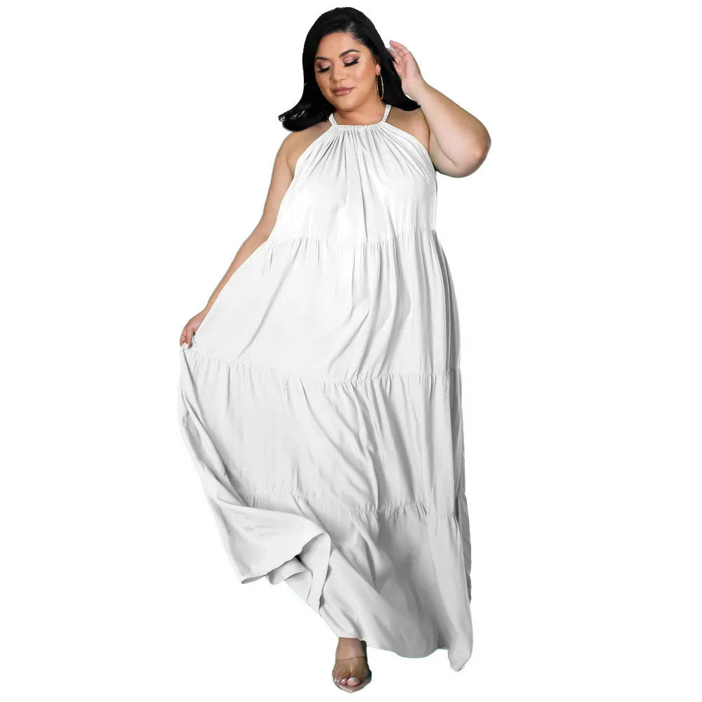 Maxy Women's Dress Plus Size Summer Holiday Clothing Wholesale Sexy Casual Loose Full Length Elegant New Dresses