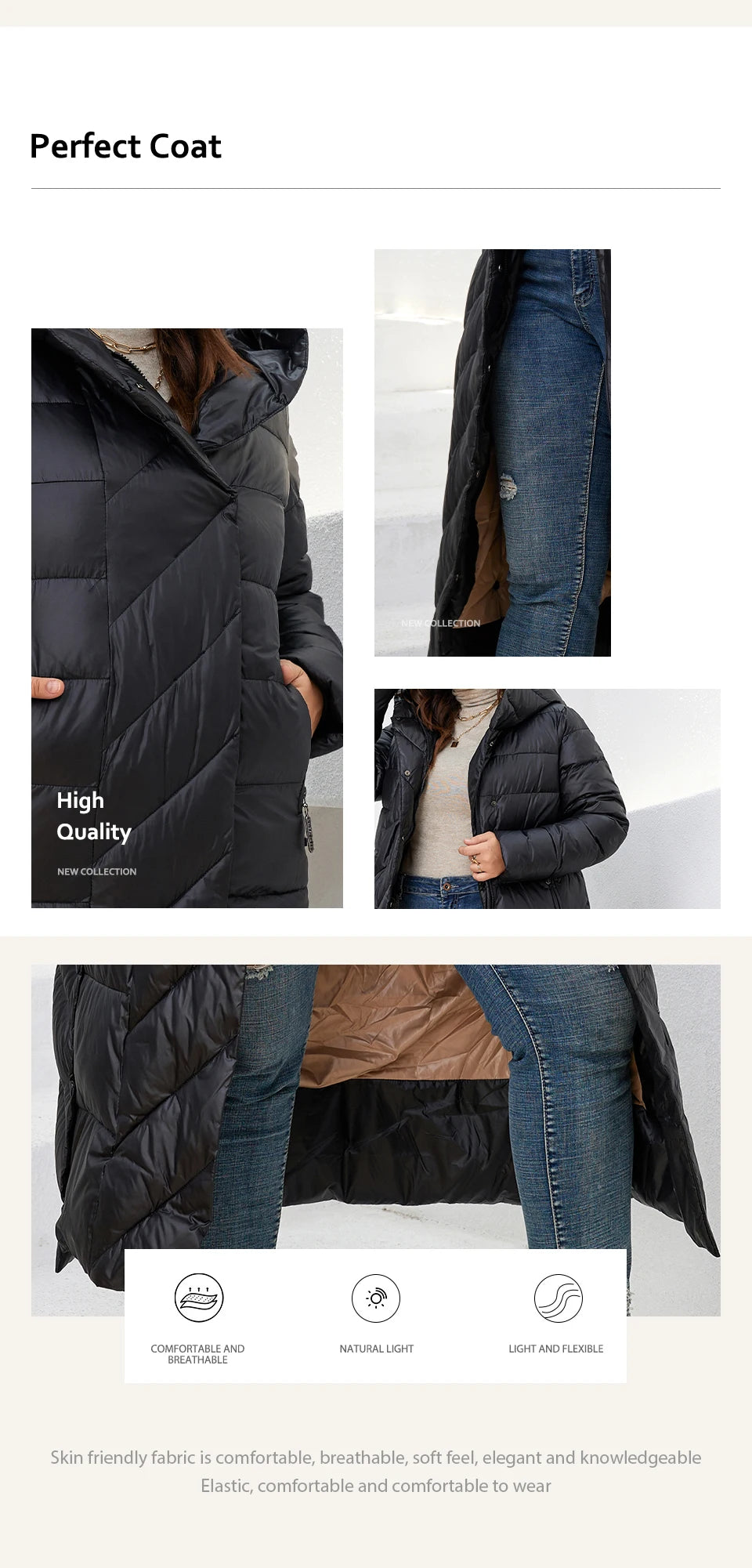 Macy New Winter Women's Jackets Plus Size Mid-length Thick Hood Warm Zipper Belt Classic Casual Women Coat Parkas