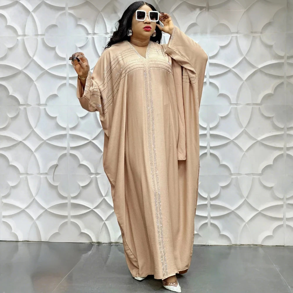 Maxy Abayas for Women Dubai Luxury African Muslim Fashion Dress Caftan Marocain Evening Party Dresses Boubou Robe Djellaba Femme