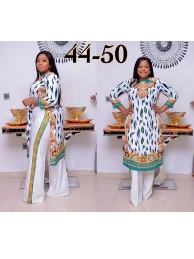 Maxy New Fashion Suit (Dress and Trousers) for Lady - Sexy and Elegant African 2 Pieces Clothing Set