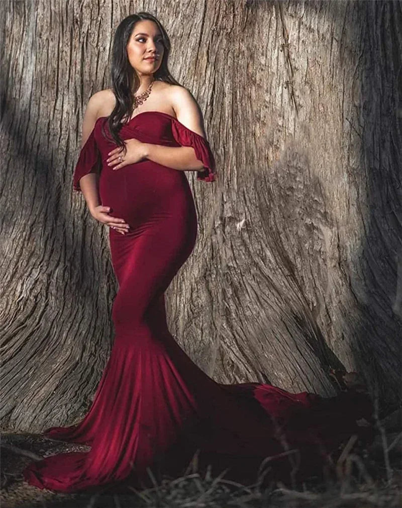 Elegant Maternity Gown Lace Macy Dress Pregnant Women Clothes Photography Pregnancy Dress Maternity Dresses for Photo Shoot