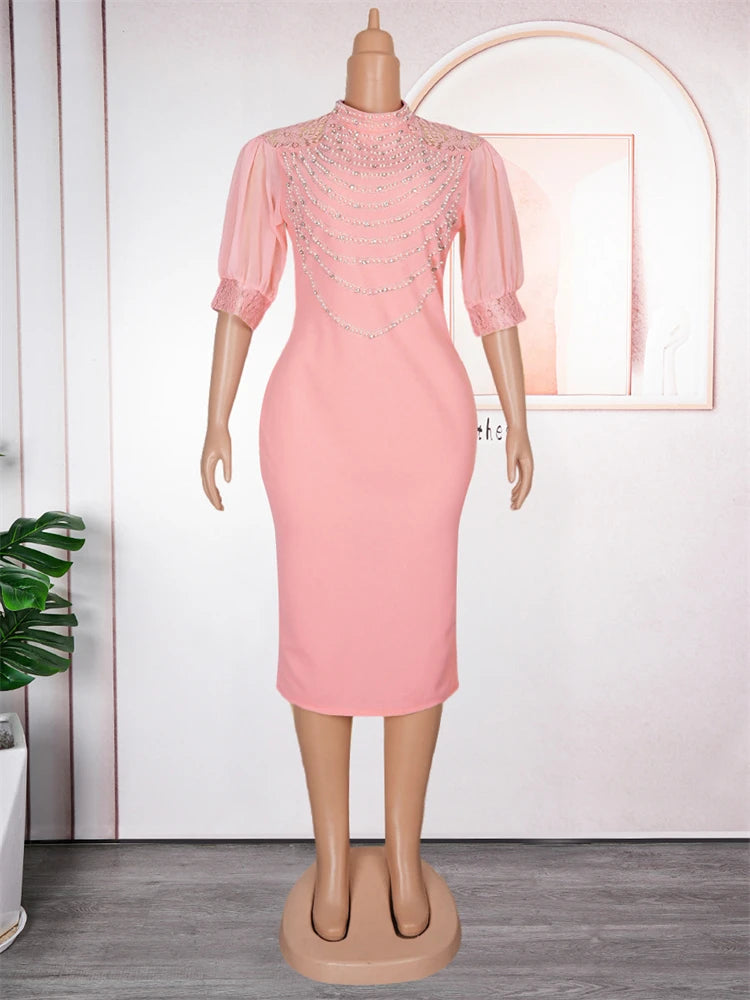 Babs Dresses For Formal Occasions African Women Wedding Party Evening Gown Africa Clothing Office Ladies Elegant Overalls Outfit