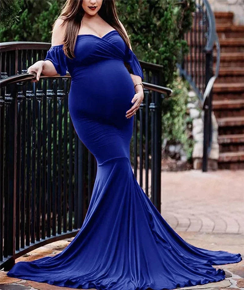 Elegant Maternity Gown Lace Macy Dress Pregnant Women Clothes Photography Pregnancy Dress Maternity Dresses for Photo Shoot