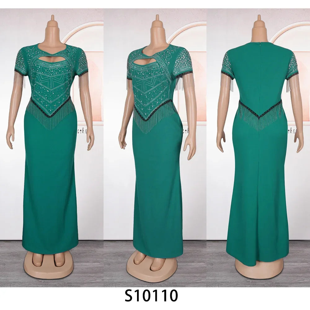 Maxy Robe Plus Size African Party Dresses for Women Sexy Bodycon Long Dress Elegant Wedding Evening Gowns Ankara Outfit