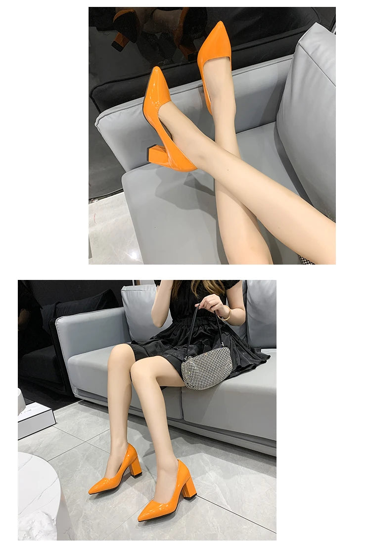 Momsey 2024 New Spring Pumps Fashion High Heels Shoes Women Slip on Ladies Pumps for Party Dress Candy Shoes