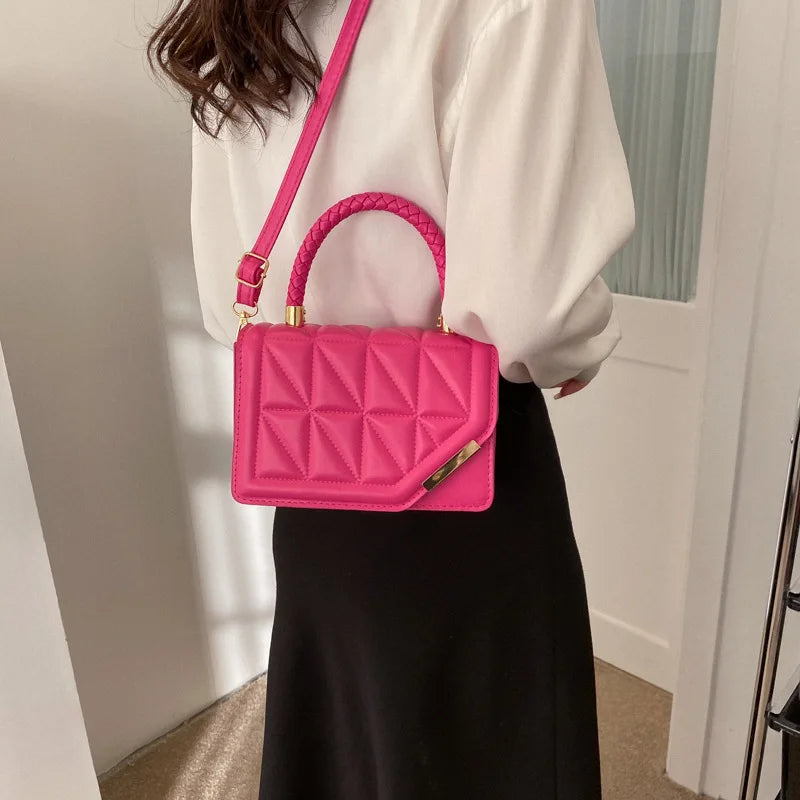 Maxy New Fashion Shoulder Bag Plaid PU Leather Ladies Handbags Designer Crossbody Bags For Women