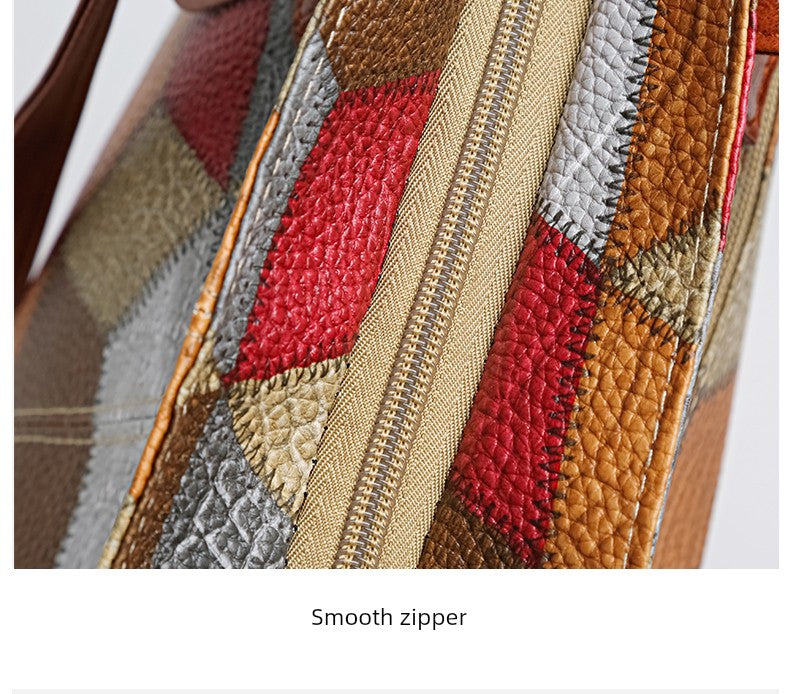 Maxy New Arrival Fashion Middle-Aged Soft Leather Print Big Bag
