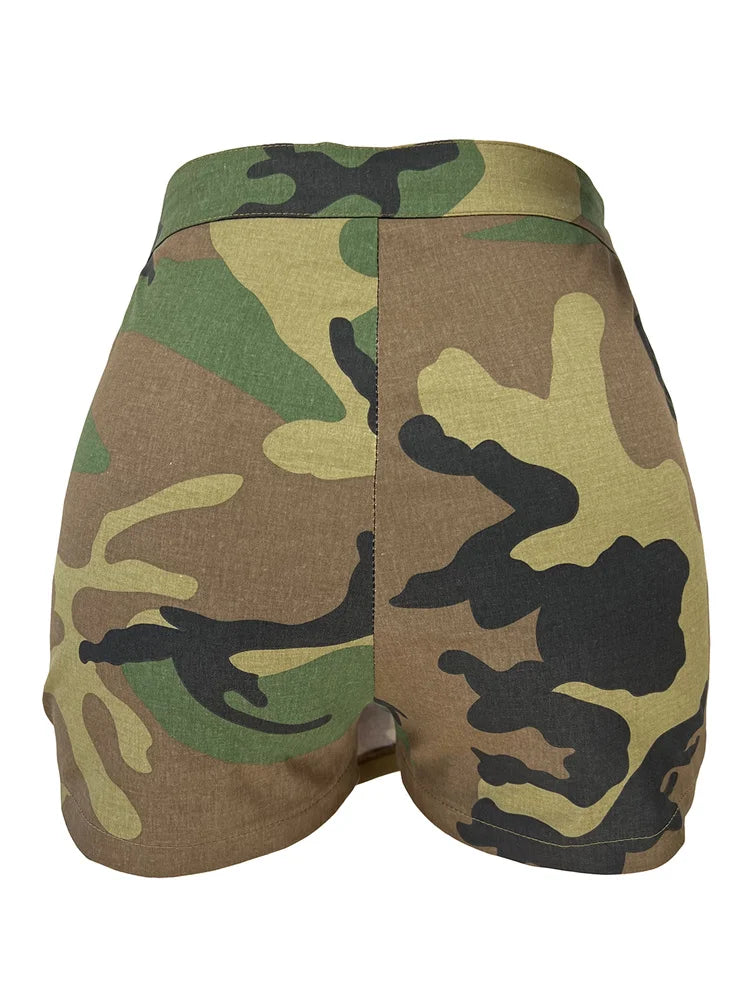 Maxy Women Clothing Shorts Skirts Cargo Camouflage Casual Sexy Fashion Streetwear New Mini Pants.