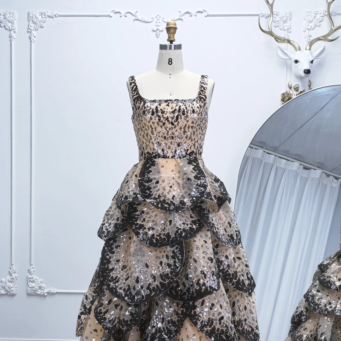 Maxy Collection Pro Luxury Ball Gowns Evening Dresses Tiered Ruffles Wedding Party Dress Customized
