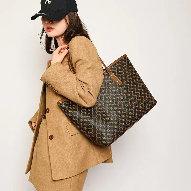 Maxy High End High-capacity Bag For Women, New Trendy Tote Bag, Versatile Commuting Texture Portable Shoulder Bag