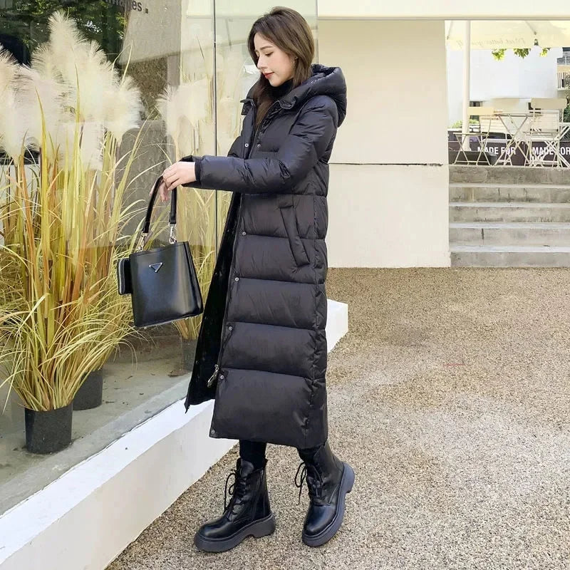 New Gracy Winter Women Jacket Warm Parkas Female Thicken Coat Cotton Padded Parka Long Hooded Outwear Loose Women Snow Jacket 4XL