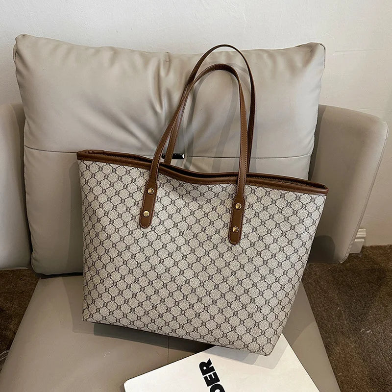 Maxy High End High-capacity Bag for Women, New Trendy Tote Bag, Versatile Commuting Texture Portable Shoulder Bag