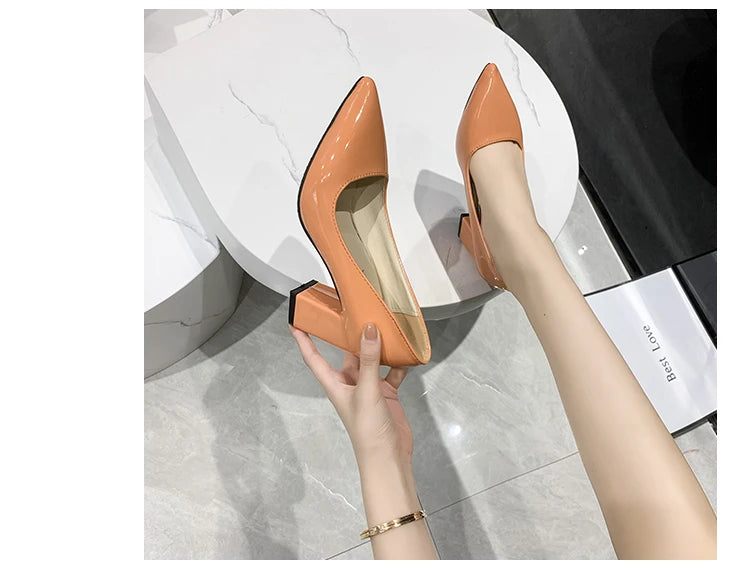 Momsey 2024 New Spring Pumps Fashion High Heels Shoes Women Slip on Ladies Pumps for Party Dress Candy Shoes