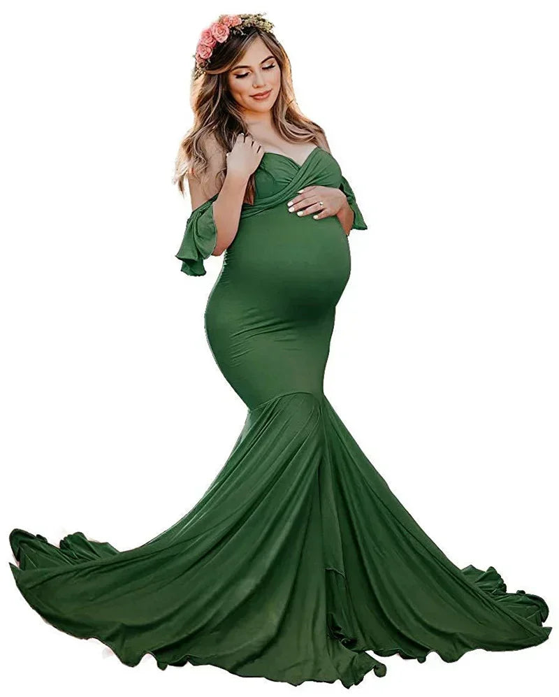 Elegant Maternity Gown Lace Macy Dress Pregnant Women Clothes Photography Pregnancy Dress Maternity Dresses for Photo Shoot