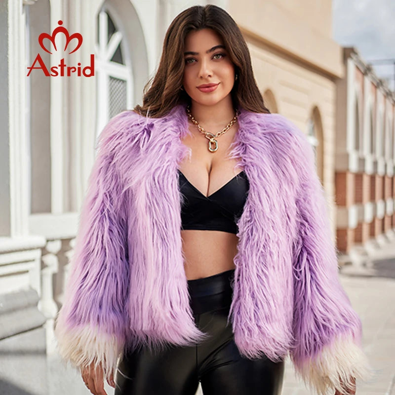 Gacy Faux Fur Coat Women Winter Loose Cardigan Fur Jacket Plus Size Stylish Female Luxury Furry Overcoat Girl Streetwear