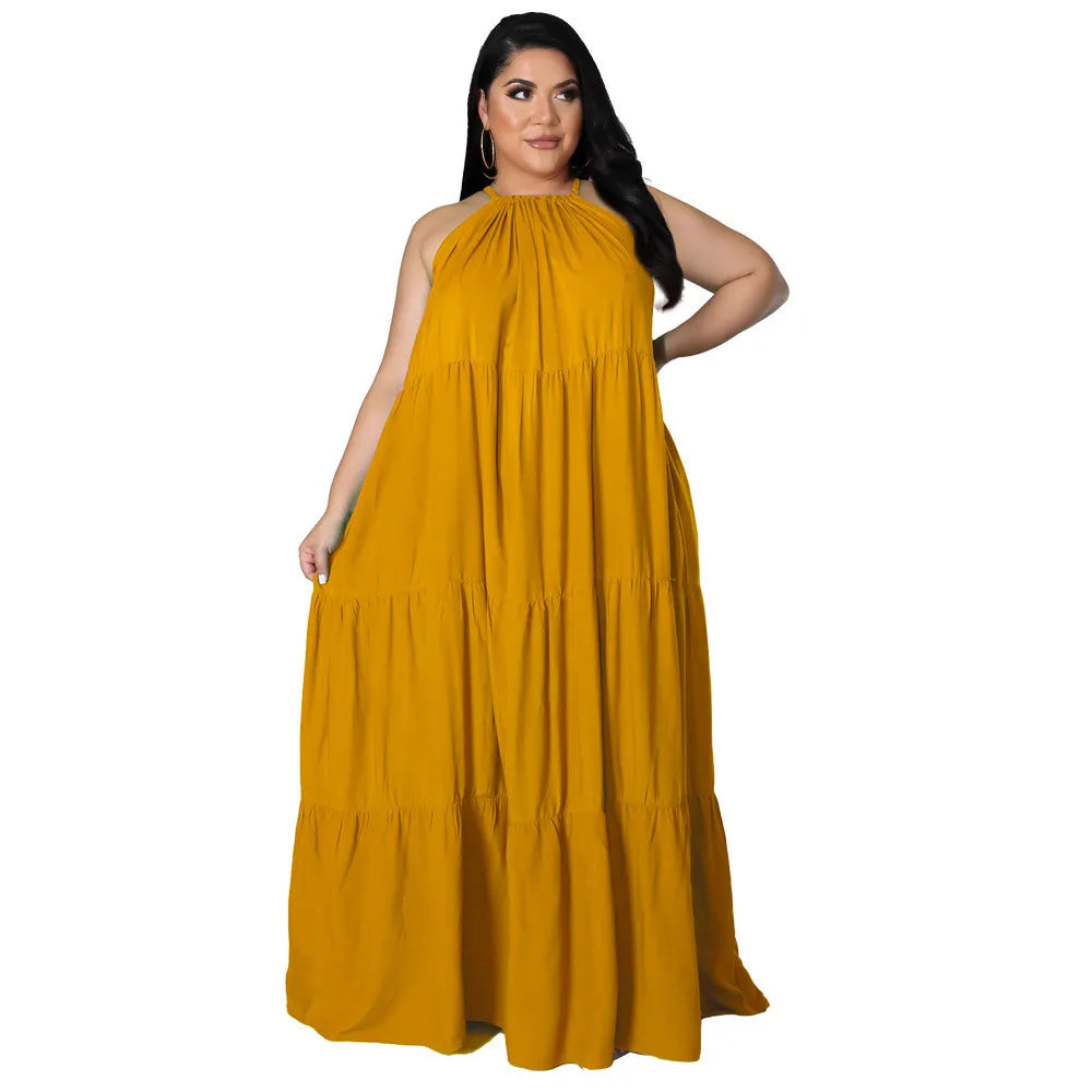 Maxy Women's Dress Plus Size Summer Holiday Clothing Wholesale Sexy Casual Loose Full Length Elegant New Dresses