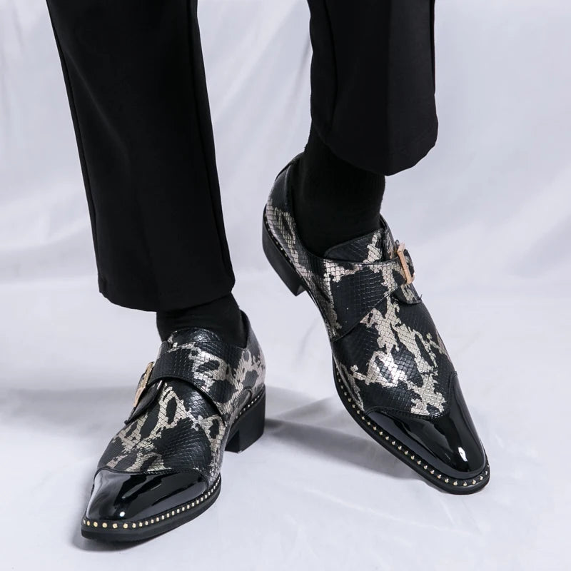 Visco Oxford Dress Fashion Man Business Shoe Handmade Wedding Man Shoe Designer Formal Leather Shoes Luxury Party Prom Formal Shoes