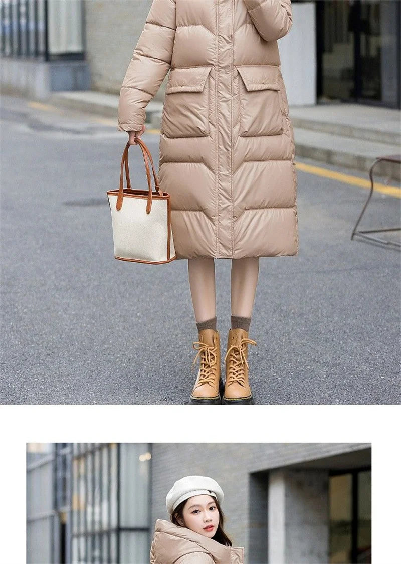 Maxy Temperament Loose Women's Winter New Fashion Korean Down Cotton-Padded Jacket Fat Sister Slim Keep Warm Cotton-Bread Service
