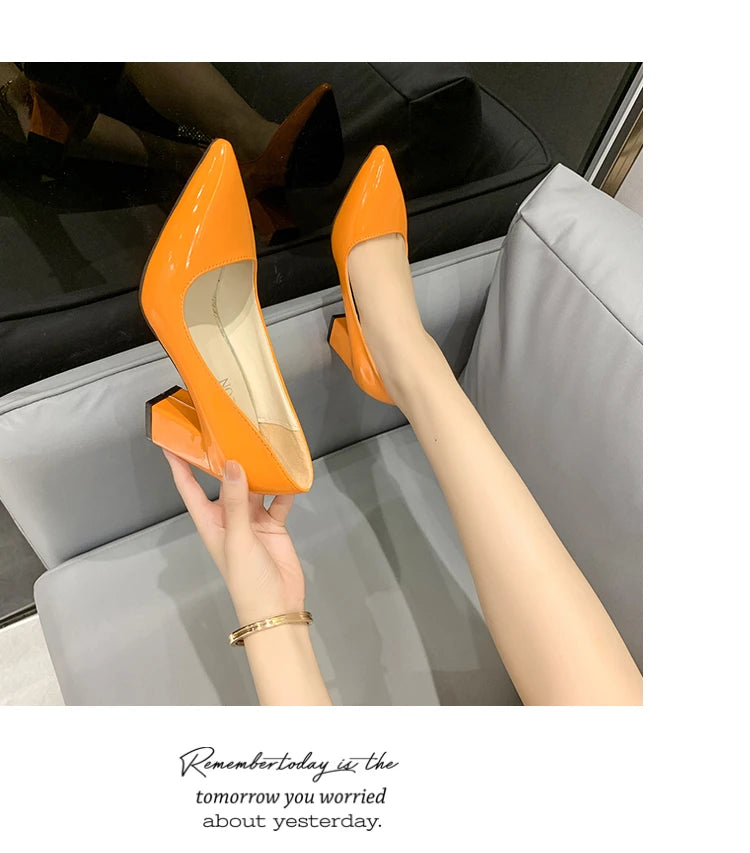 Momsey 2024 New Spring Pumps Fashion High Heels Shoes Women Slip on Ladies Pumps for Party Dress Candy Shoes