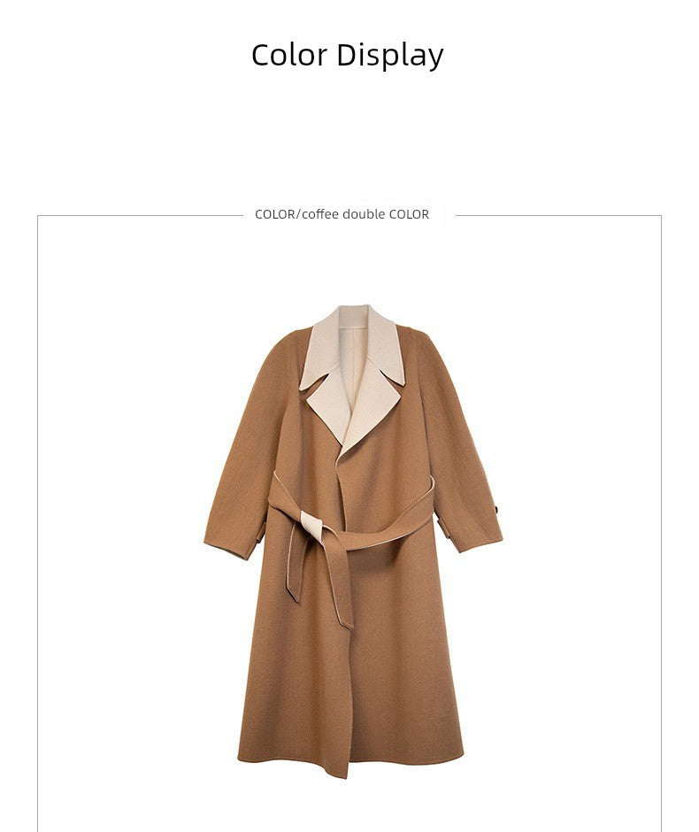 Babs Long Trench Coat for Women 2024 New Arrival Spring, Autumn and Winter Fancy Super Nice Hepburn Style Elegant Slimming Overcoat Outwear