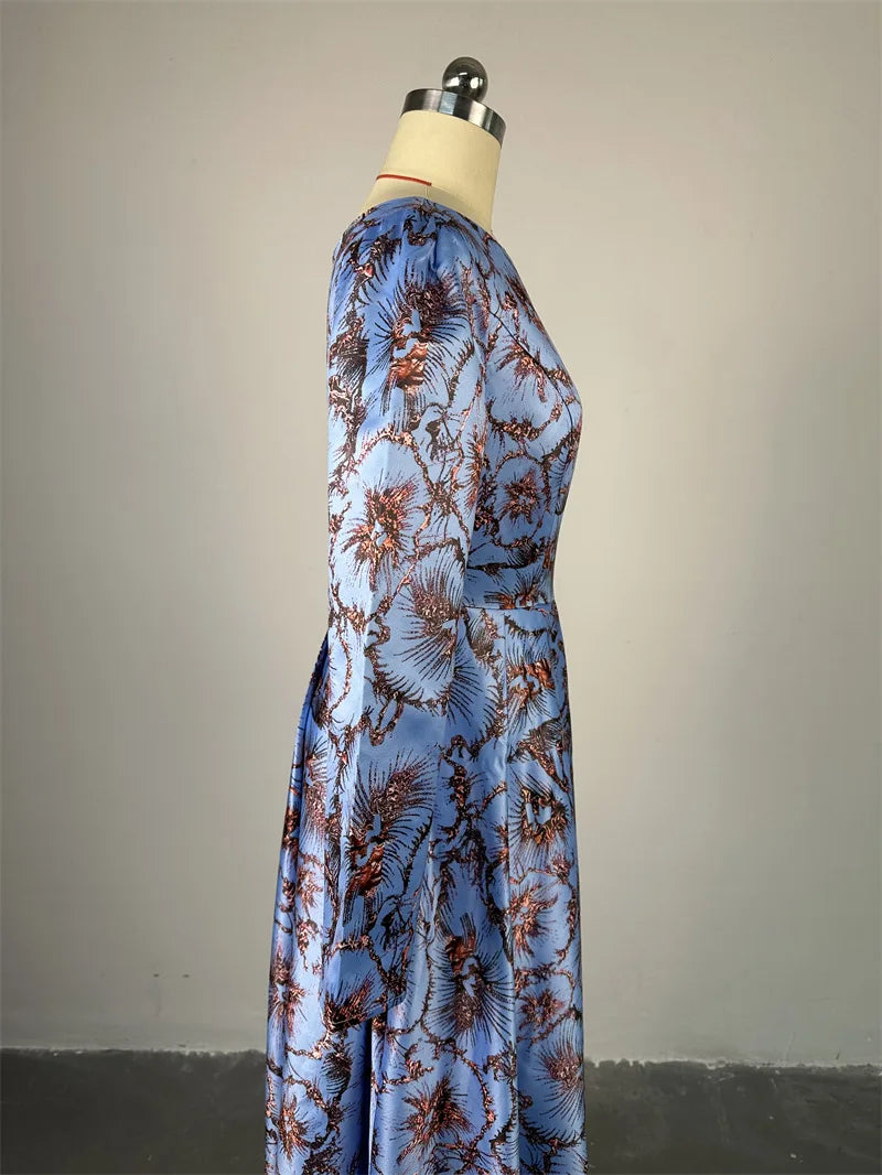 Babs Elegant Dresses for Women Plus Size Turkey Wedding Evening Party Dress Dashiki Ankara Outfits Robe Africa Clothing