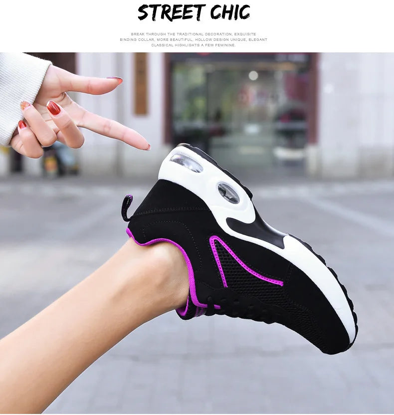 Maxy Women Casual Shoes Mesh Breathable Vulcanized Shoes Woman Autumn Fashion Comfortable Sneakers Women Mesh Casual Sports Sheos