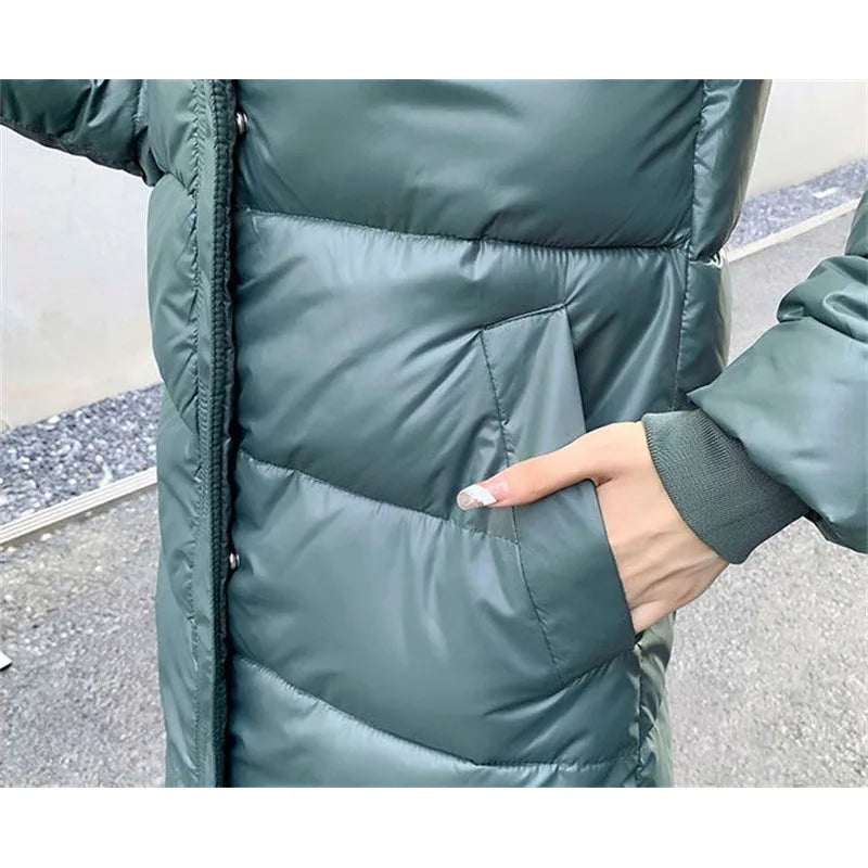 New Gracy Winter Women Jacket Warm Parkas Female Thicken Coat Cotton Padded Parka Long Hooded Outwear Loose Women Snow Jacket 4XL