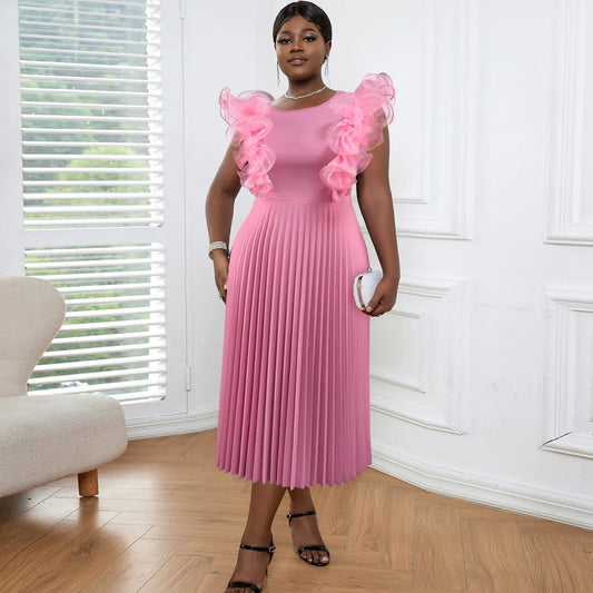 Babs Dresses for Women Party Wear Formal Elegant Macy Pleated Gowns Dress Celebrate Occasion Evening Robes