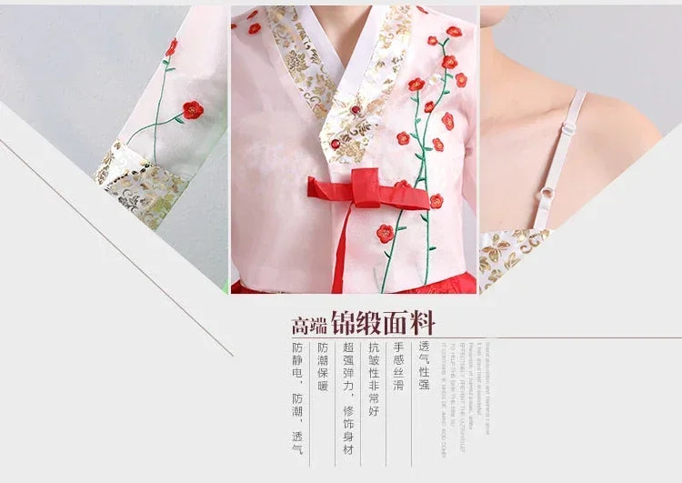 Babs Korean Minority Palace Performance Court Clothes Flower New Year Wedding Party Dance Dress