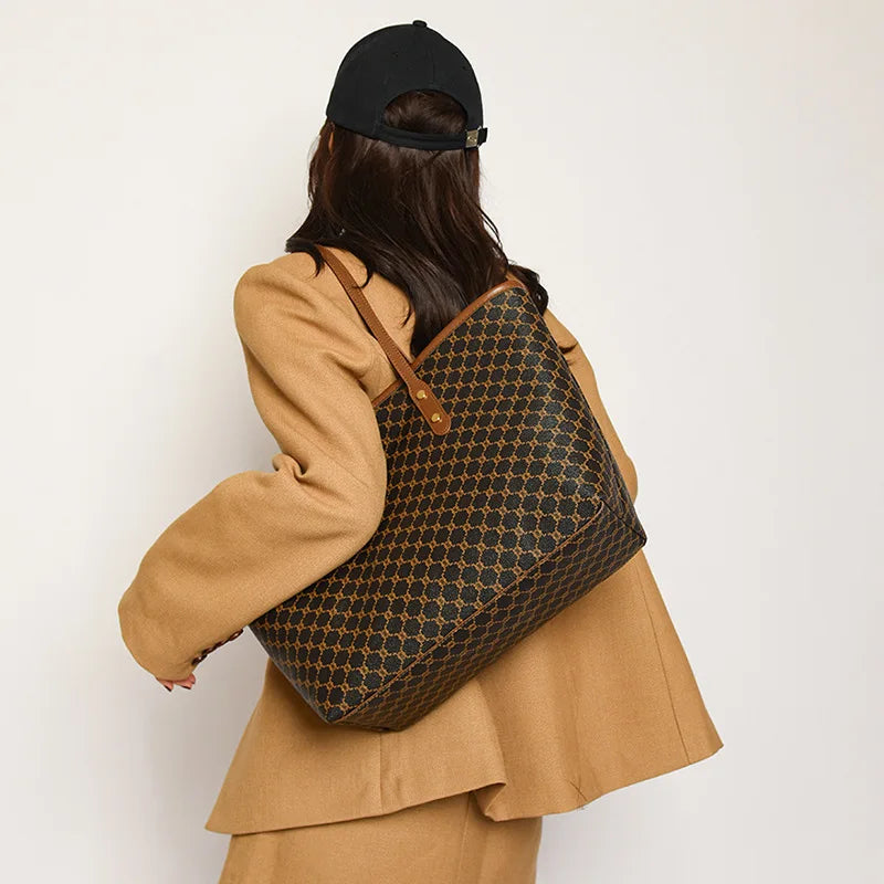 Maxy High End High-capacity Bag For Women, New Trendy Tote Bag, Versatile Commuting Texture Portable Shoulder Bag