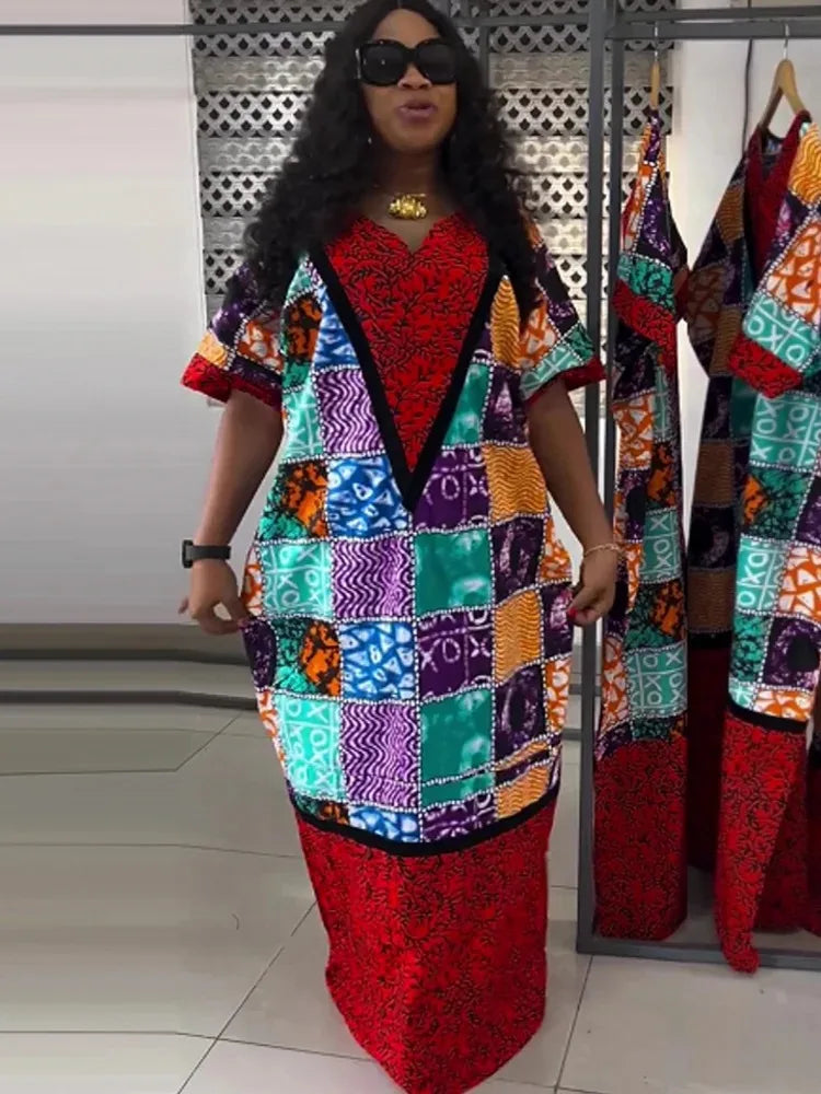 Maxy African Dresses for Women Traditional Africa Clothing Dashiki Ankara Outfits Gown Long Dress 2024