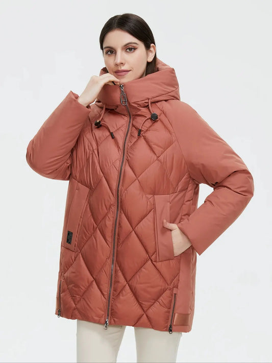 Gracy Jacket Women's Plus Size Collection Warm Jacket Mid-length Grace With Unusual Design Women Coats brand Parka 8198