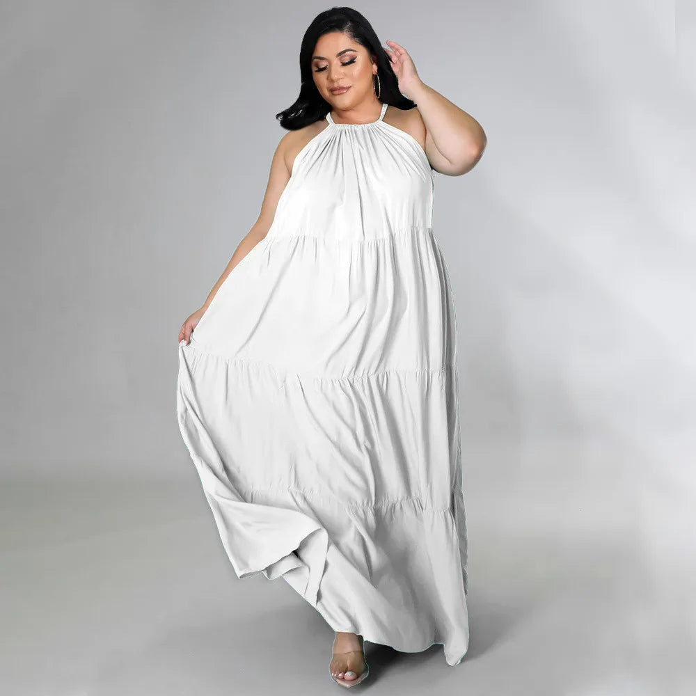 Maxy Women's Dress Plus Size Summer Holiday Clothing Wholesale Sexy Casual Loose Full Length Elegant New Dresses