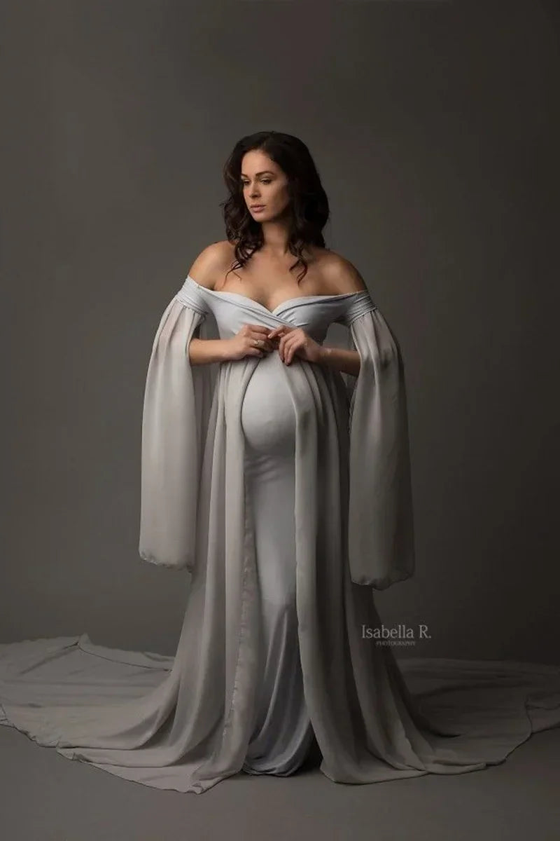 Elegant Maternity Gown Lace Macy Dress Pregnant Women Clothes Photography Pregnancy Dress Maternity Dresses for Photo Shoot