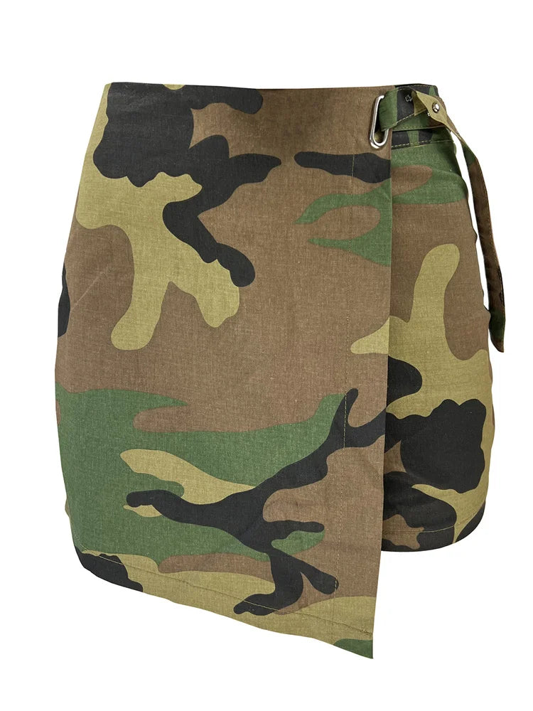 Maxy Women Clothing Shorts Skirts Cargo Camouflage Casual Sexy Fashion Streetwear New Mini Pants.