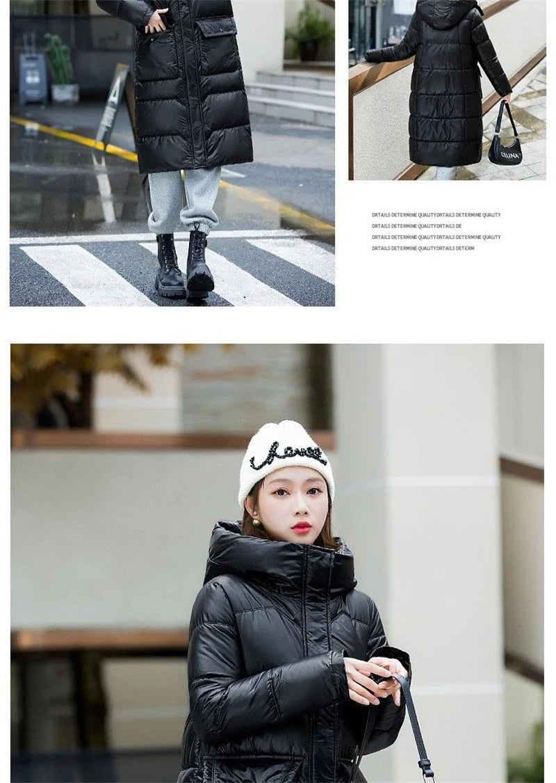 Maxy Temperament Loose Women's Winter New Fashion Korean Down Cotton-Padded Jacket Fat Sister Slim Keep Warm Cotton-Bread Service