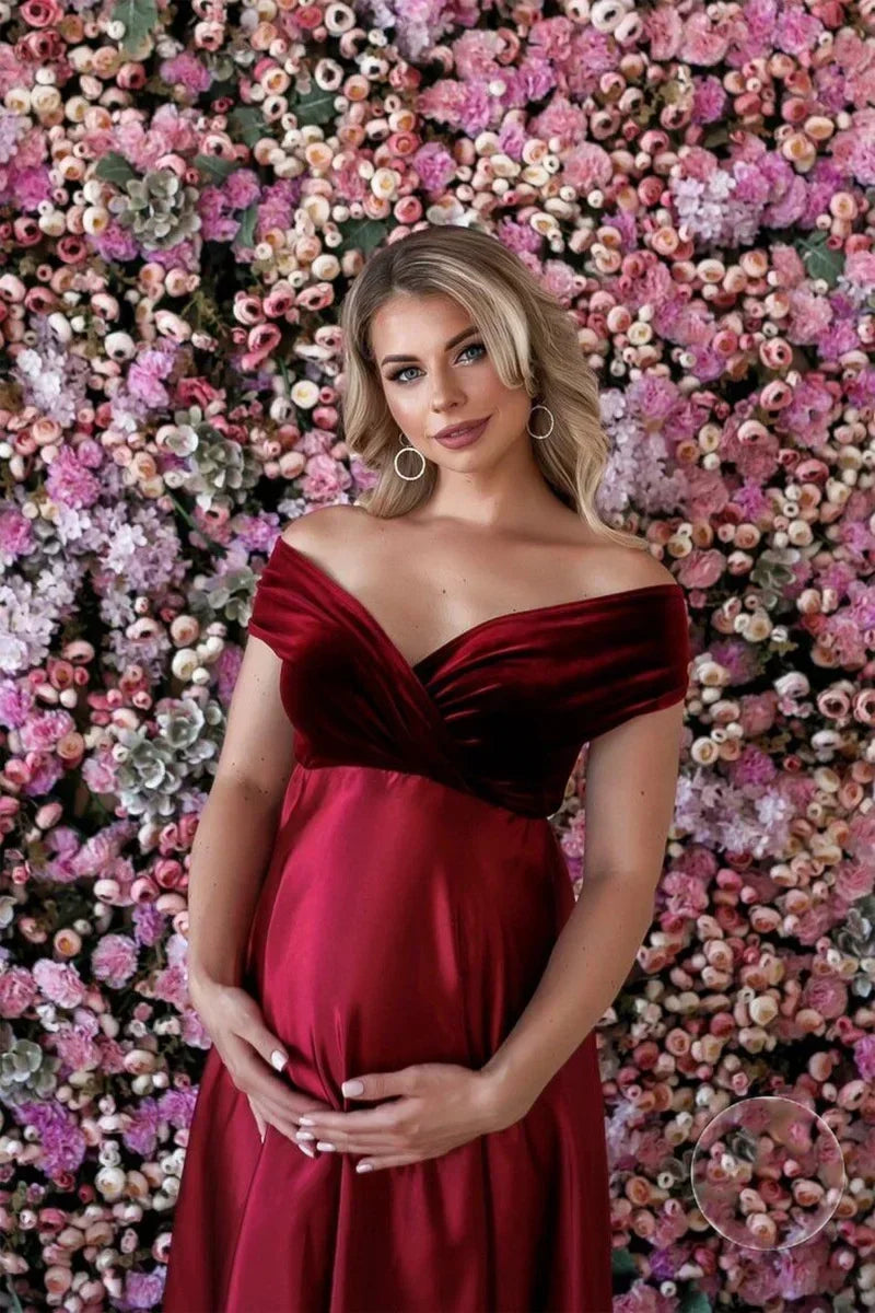 Elegant Maternity Gown Lace Macy Dress Pregnant Women Clothes Photography Pregnancy Dress Maternity Dresses for Photo Shoot