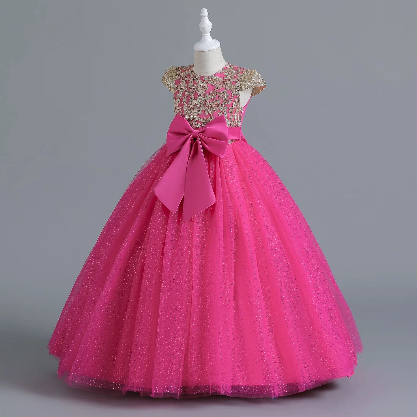Maxy Girls' Wedding Dress Pompadour Princess Children's Christmas Evening Dresses