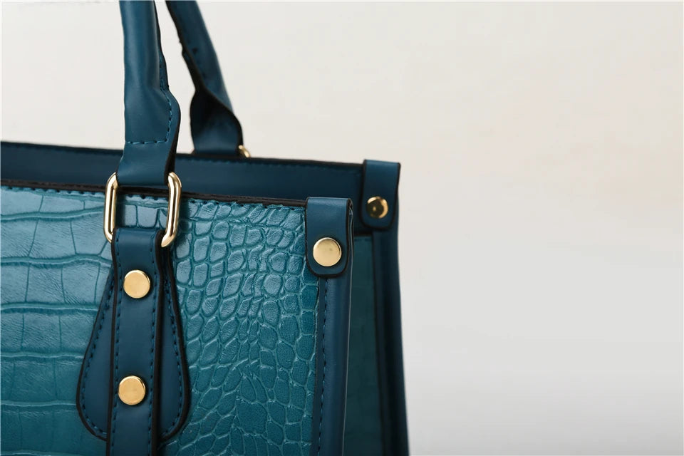 Maxy Luxury Crocodile Pattern Handbag Women Large Tote Shoulder Bags Designer Fashion Alligator Leather Crossbody Bag Ladies Handbags