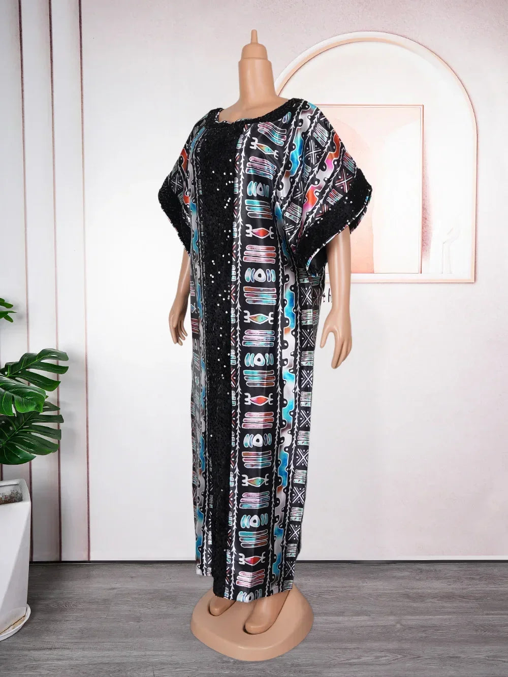 Gracy's Dresses for Women Plus Size Africa Clothes Dashiki Ankara Outfit Sequin Gown Kaftan Muslim Wedding Party Long Maxy Dress