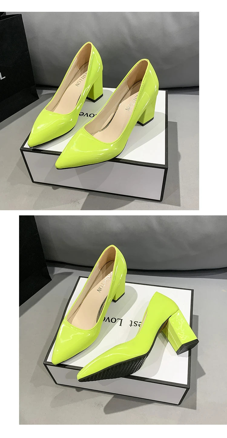 Momsey 2024 New Spring Pumps Fashion High Heels Shoes Women Slip on Ladies Pumps for Party Dress Candy Shoes