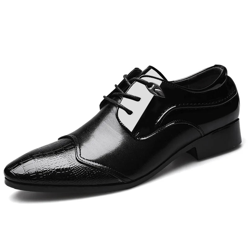 Visco Newest Oxford Shoe Men Luxury Patent Leather Wedding Shoe Pointed Dress Shoe Classic Derbies Plus Size48 Zapatos Hombre