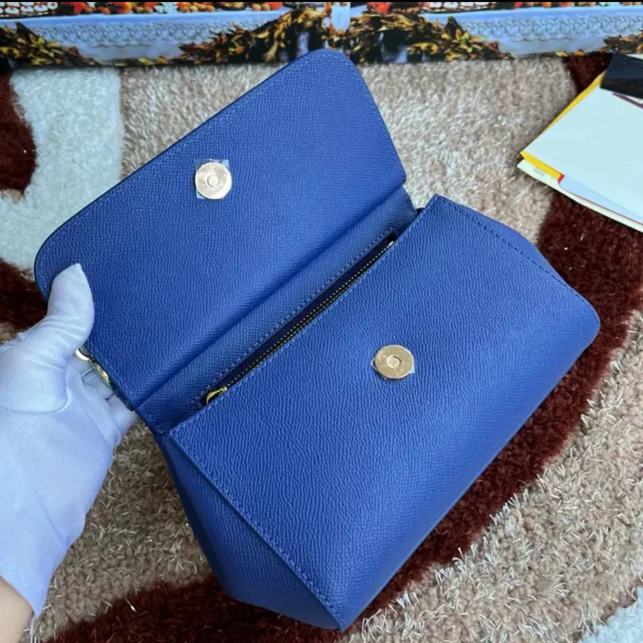 Maxy New Handprint Cowhide Bags For Women Luxury Designer Shoulder Bag Fashion Ladies Handbags