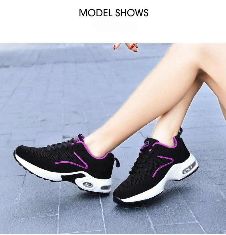 Maxy Women Casual Shoes Mesh Breathable Vulcanized Shoes Woman Autumn Fashion Comfortable Sneakers Women Mesh Casual Sports Sheos