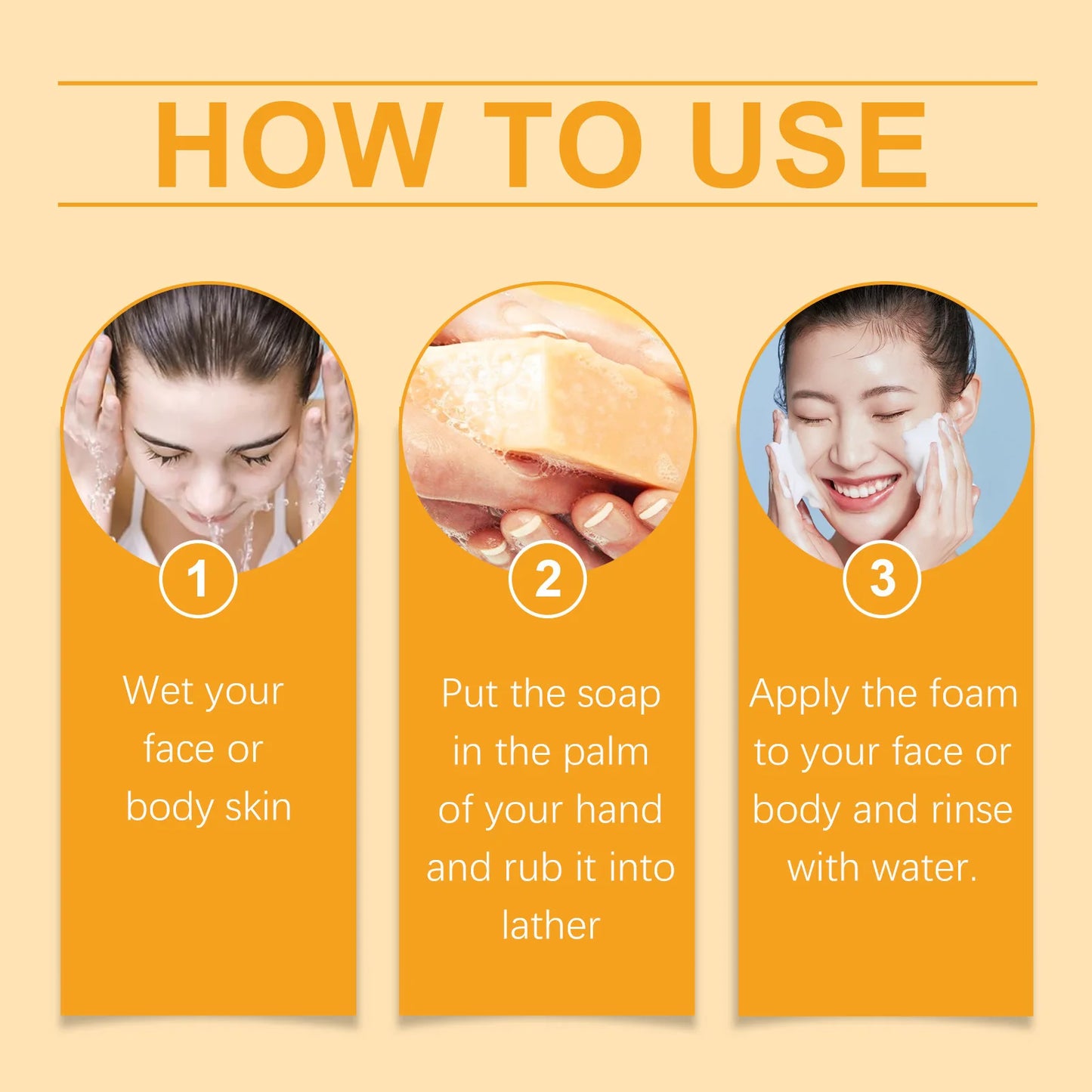 Babs OUHOE Kojic Acid Turmeric Soap Face Deep Cleaning Even Skin Tone Skin Lightening Soap Moisturizer Skin Care Handmade Lemon Soap